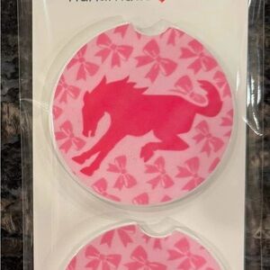 Pink Bronco Pattern Coasters